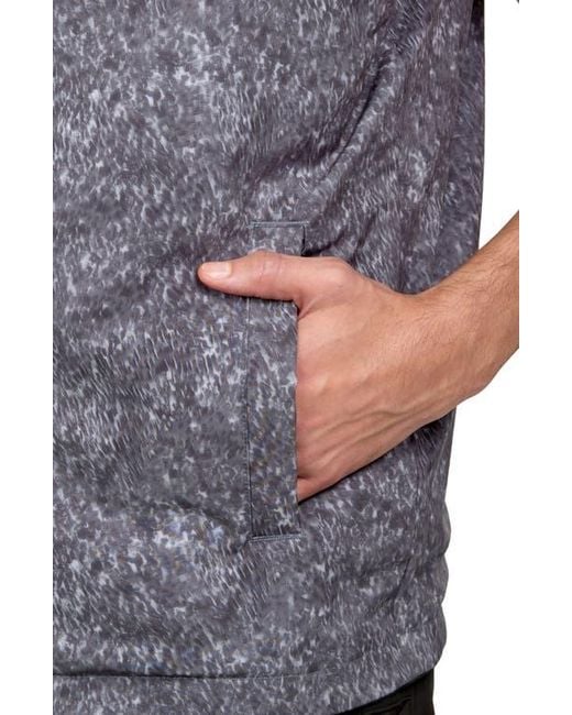 Con.struct Black Regular Fit Texture Print Recycled Performance Reversible Vest for men
