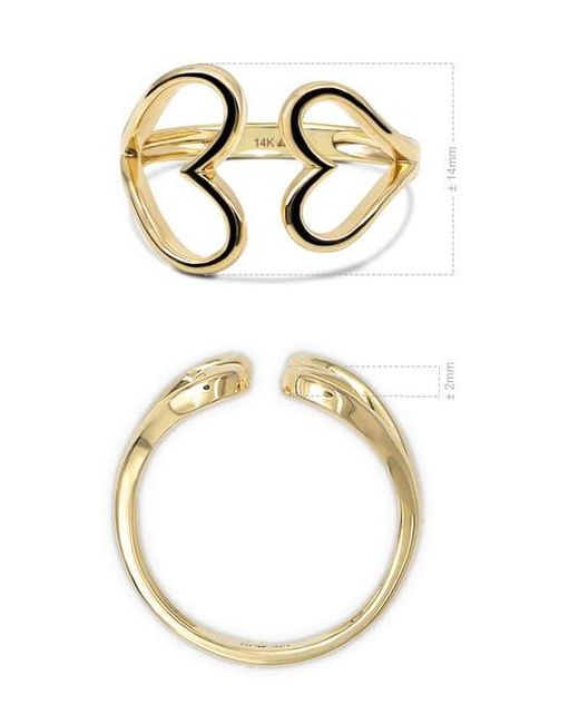 DEVATA Metallic Couple Heart Ring