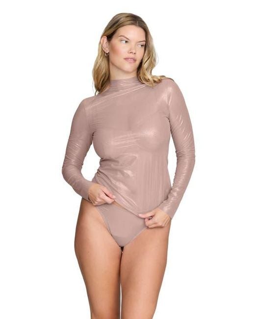 CUUP Pink The Mockneck Top