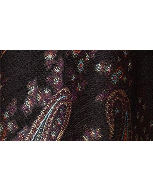 Etro Multicolor Metallic Paisley Jacquard Cape