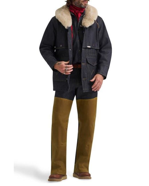 Wrangler Black Filson X Genuine Shearling Collar Packer Jacket for men