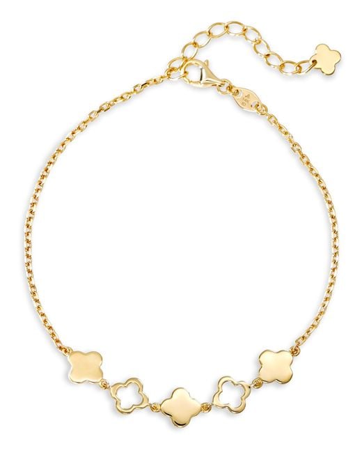 DEVATA Metallic Clover Chain Bracelet