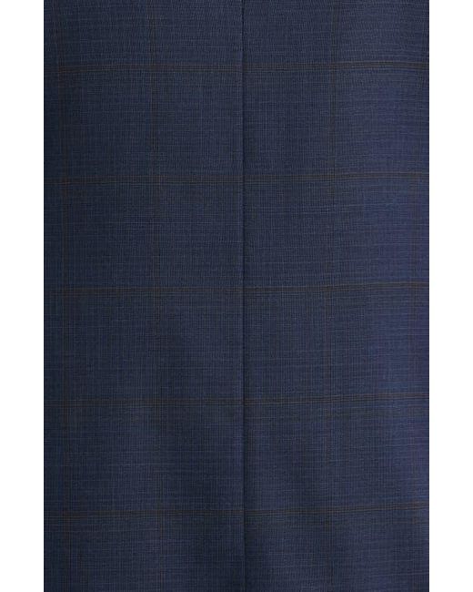 Emporio Armani G-Line Shadow Check Wool Suit in Blue for Men | Lyst