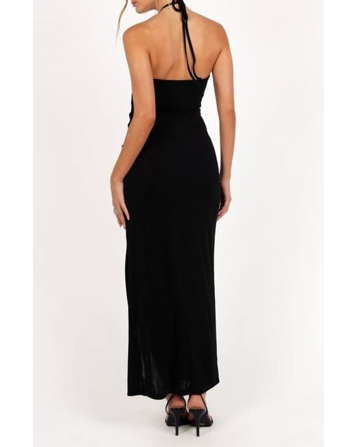 Petal & Pup Scarlette Halter Dress in Black | Lyst