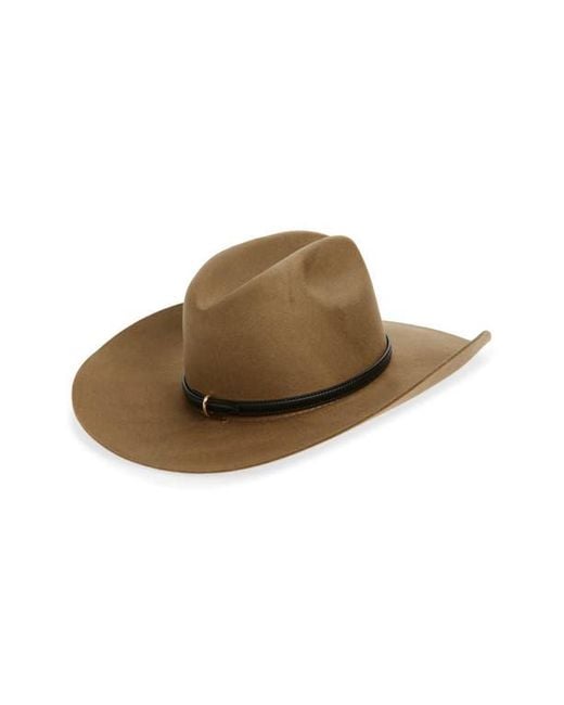 Janessa Leone Brown Nash Wool Fedora