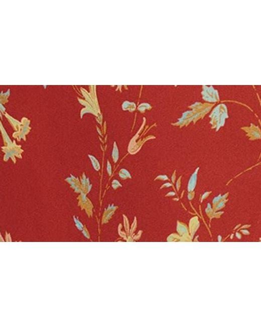 Reformation Red Opal Print Wrap Skirt