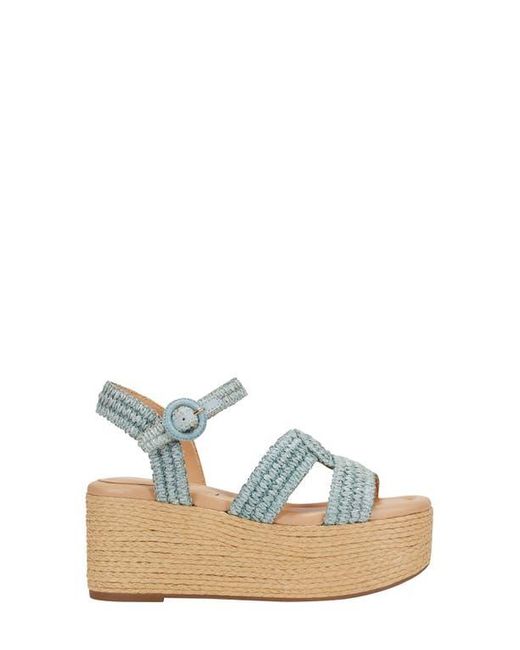 Marc Fisher Blue Payley Ankle Strap Platform Sandal
