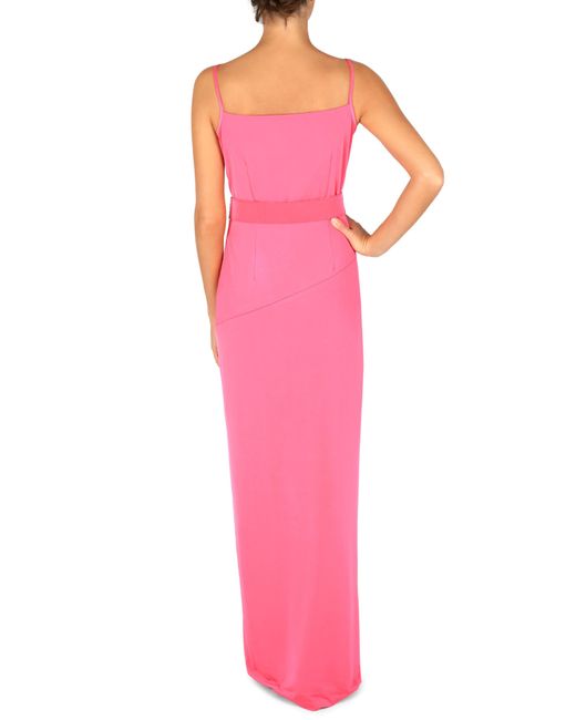 Julia Jordan Pink Cowl Neck Belted Maxi Dress