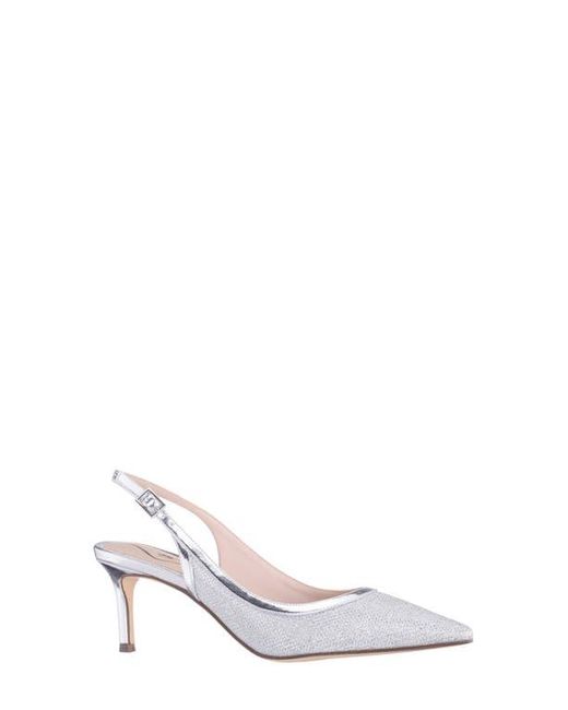 Nina White Nazuri Slingback Pointed Toe Pump