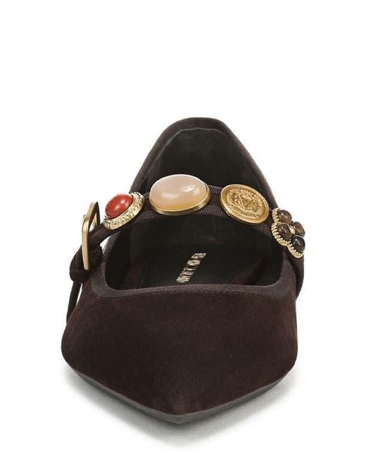 Veronica Beard Brown Selene Charms Pointed Toe Flat