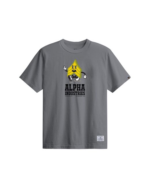 Alpha Industries Gray Badge Logo Graphic T-shirt for men