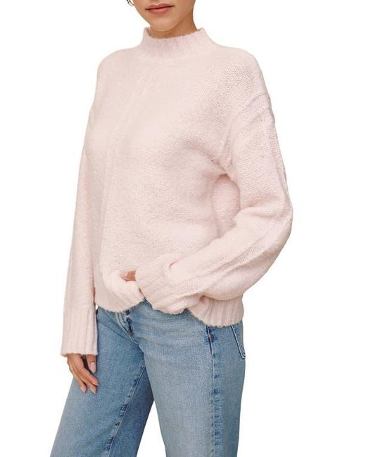 Bella Dahl Multicolor Mock Neck Merino Wool Blend Sweater