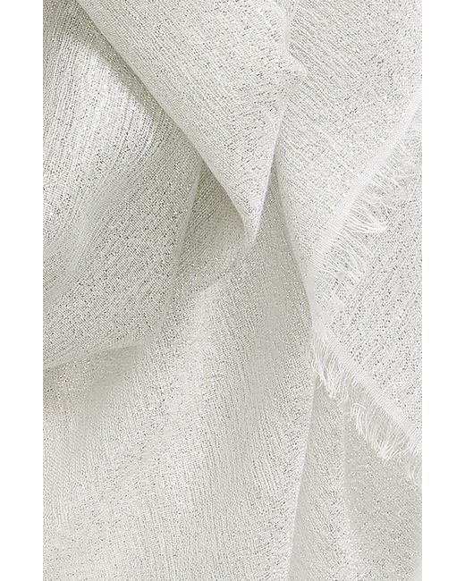 Jane Carr White The Summer Cosmos Cashmere Blend Scarf