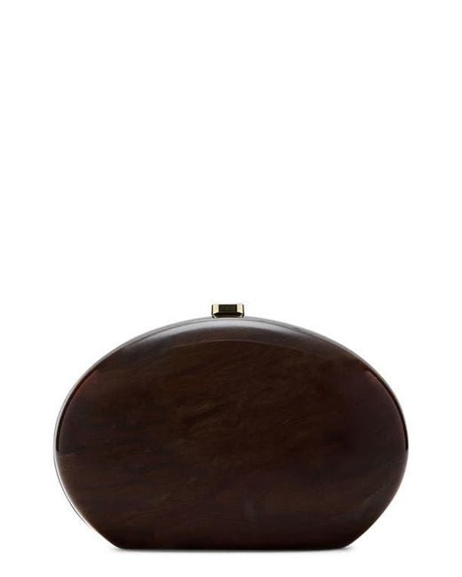 Mango Brown Oval Frame Clutch