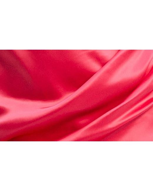 Bardot Red Yana Strapless Satin Dress