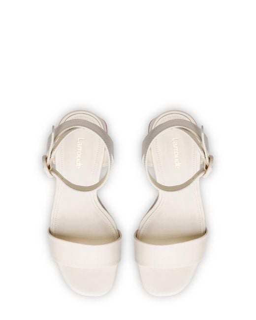 Larroude White Dolly Platform Sandal