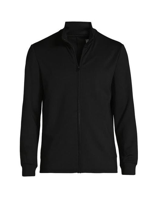 Lands' End Black Active Performance Full Zip Jacket for men