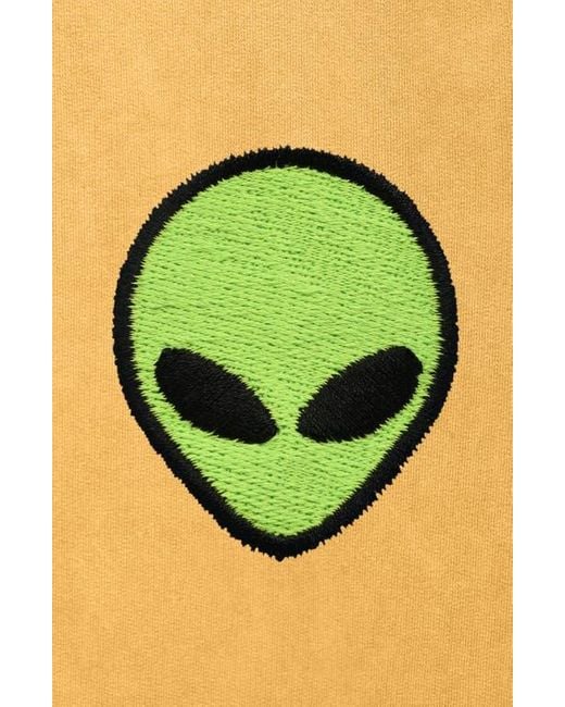 Alix Yellow Alien Midweight Mineral Washed Hoodie for men