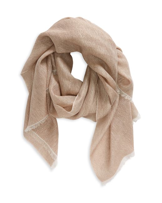 Jane Carr Natural The Summer Cosmos Cashmere Blend Scarf