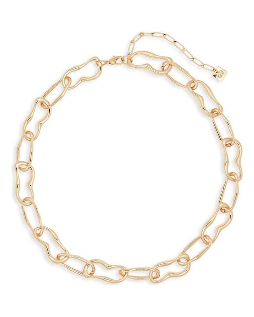 Open Edit Metallic Wavy Link Necklace