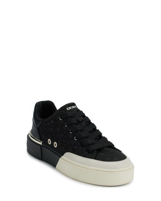 DKNY Black Platform Logo Sneakers