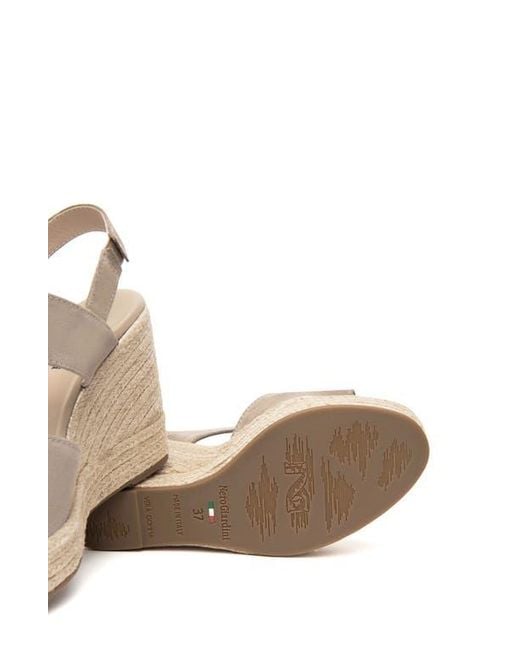 Nero Giardini Natural Slingback Espadrille Platform Wedge Sandal
