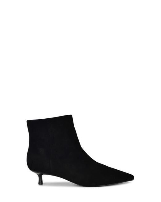 Nine West Black Turrel Pointed Toe Kitten Heel Bootie