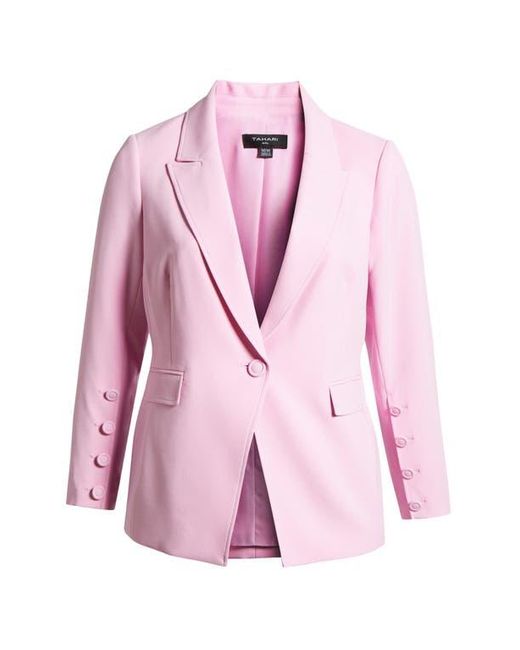 Tahari Pink One-Button Blazer