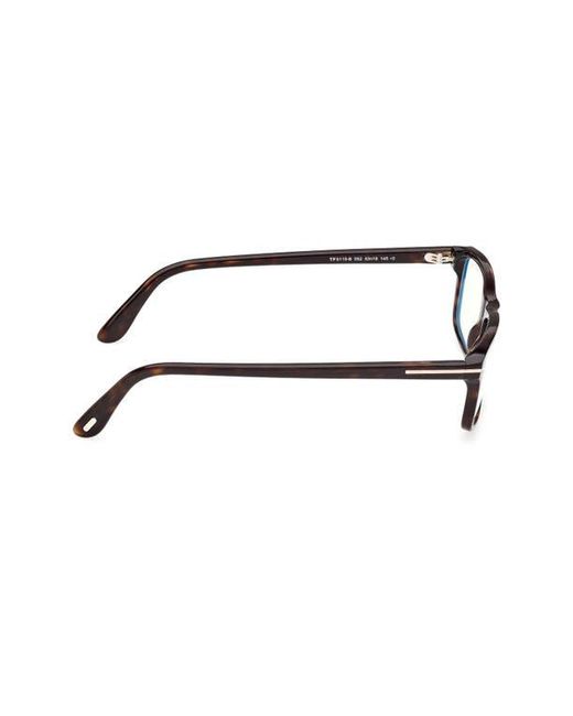 Tom Ford Brown 55Mm Rectangular Optical Glasses for men