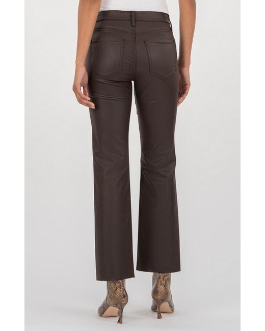 Kut From The Kloth Brown Kelsey Crop Kick Flare Jeans