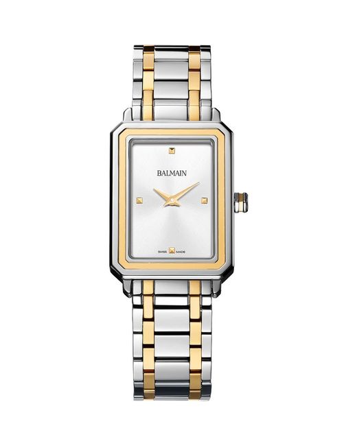 Balmain Metallic Eirini Two-Tone Bracelet Watch, 25Mm X 33Mm