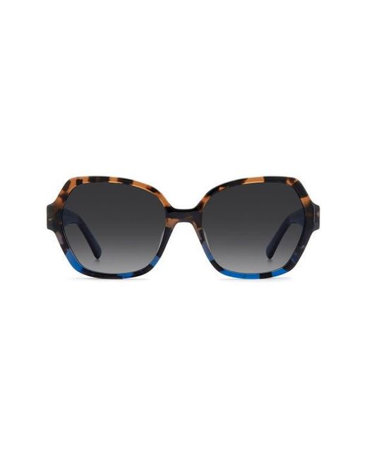 Kate Spade Black Layne 57Mm Geometric Square Sunglasses
