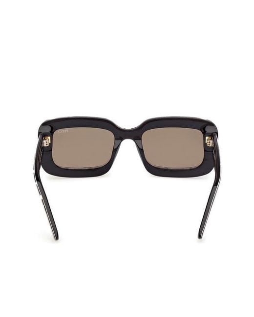 Emilio Pucci Brown 52Mm Rectangular Sunglasses