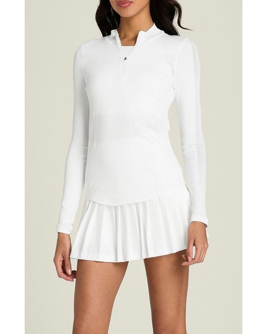Wilson White Pro Seamless Half-Zip Pullover