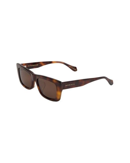 Mohala Eyewear Brown Kea 53Mm Medium Nose Bridge Wide Width Gradient Polarized Square Sunglasses