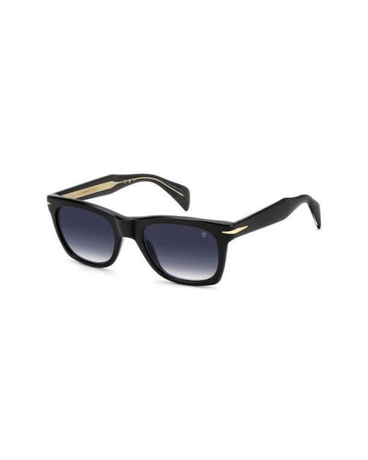 David Beckham Blue 53Mm Rectangular Sunglasses for men