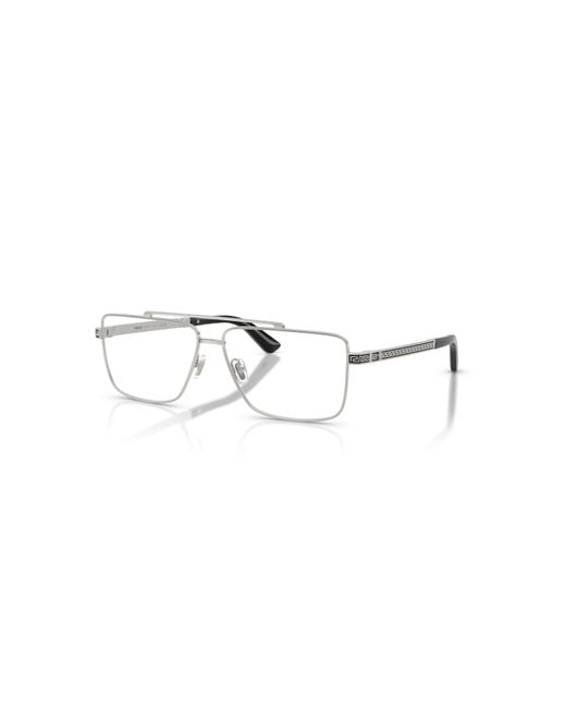 Versace Metallic 58Mm Rectangle Optical Glasses for men