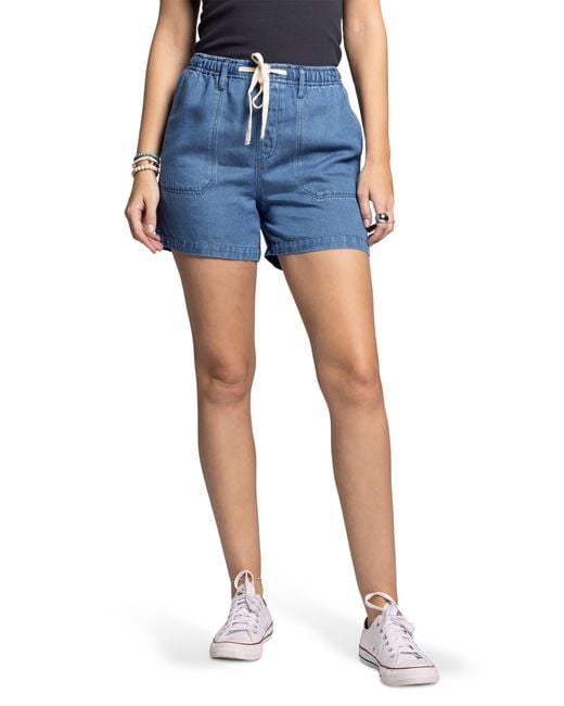 Thread & Supply Blue Laverne Drawstring Shorts