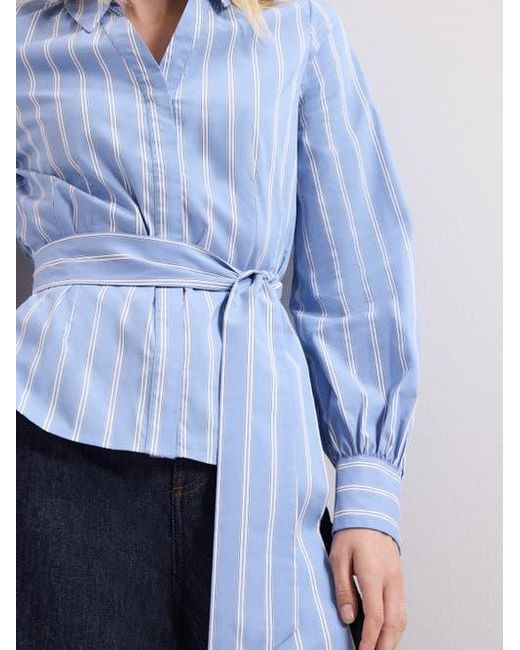 Phase Eight Blue Collared Statement-Belt Shirt