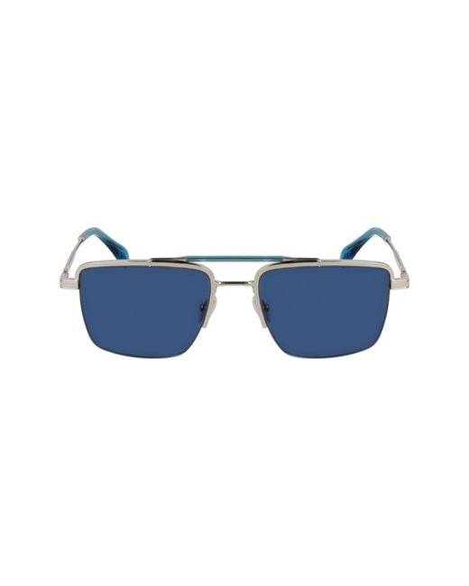 Paul Smith Blue Landor 55Mm Rectangular Sunglasses for men