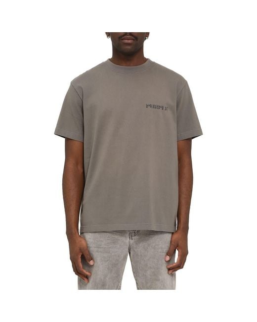Purple Brand Gray Oversize Logo T-Shirt for men