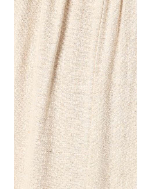 Petal & Pup Natural Margo Tie Strap Linen Jumpsuit