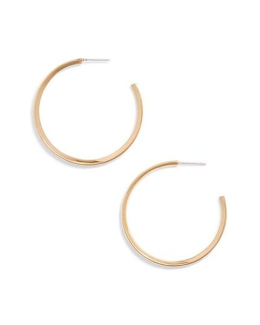 Lyst Stella Valle Diamond Shaped Hoop Earrings In Metallic Stella Valle Metallic Diamond Shaped Hoop Earrings Lyst