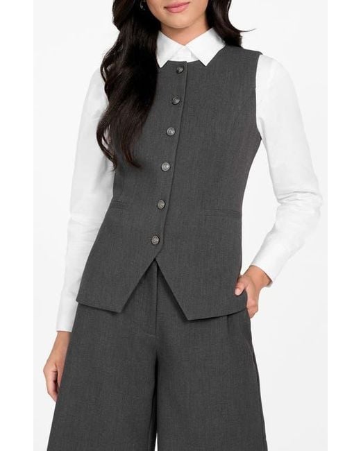 Guess Black Isabeau Button-Up Vest