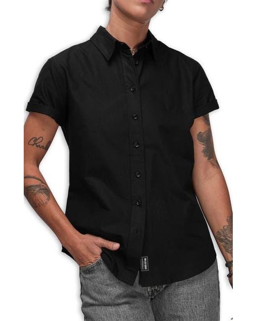 WILDFANG Black The Essential Oxford Button Up