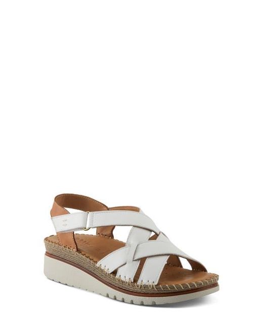 Spring Step White Migula Slingback Wedge Sandal