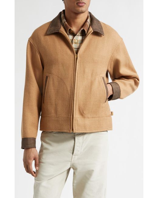 Visvim Brown Strato Linen & Wool Jacket for men