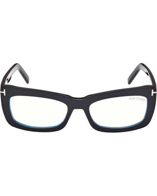 Tom Ford Brown 55Mm Rectangular Light Blocking Glasses