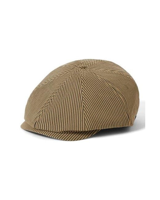 Brixton Natural Brood Stripe Driving Cap
