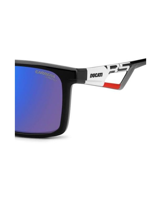 Carrera Blue X Ducati 56Mm Rectangular Sunglasses for men
